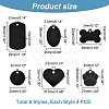 24Pcs 6 Style Aluminium Pendants ALUM-GA0001-03-2