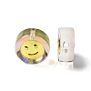 Transparent Spray Painted Glass Beads GLAA-I050-15-4