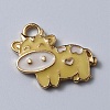 Alloy Enamel Pendants ENAM-WH0065-20KCG-03-1