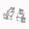 Brass Screw Clip-on Earring Converters Findings KK-F785-04S-1