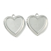Rack Plating Heart Brass Locket Pendants KK-T071-11P-1