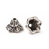 6-Petal Tibetan Style Zinc Alloy Flower Bead Caps TIBEB-R062-047-2