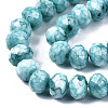 Opaque Baking Paint Glass Beads Strands EGLA-N006-009B-A16-2