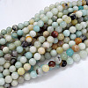 Natural Flower Amazonite Beads Strands G-G692-01-10mm-1