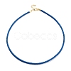 Braided Round Imitation Leather Bracelets Making BJEW-H610-01G-15-1