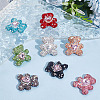 8Pcs 8 Colors Rhinestone Clay Pave Beads RB-ME0001-05-4