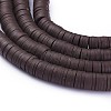 Flat Round Handmade Polymer Clay Bead Spacers X-CLAY-R067-4.0mm-38-1