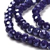Electroplate Opaque Glass Beads Strands EGLA-A035-P4mm-A09-3