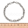 304 Stainless Steel Cable Chain Bracelets for Women Men BJEW-F529-04P-5