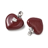 Valentine's Day Brass Micro Pave Clear Cubic Zirconia Pendants KK-C172-25P-2