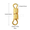 20 Sets Brass Screw Clasps IFIN-YW0001-57G-4