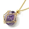 304 Stainless Steel Macrame Pouch Braided Gemstone Holder NJEW-JN04468-05-4