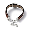 Alloy Flat Round Link Bracelet Settings fit for Cabochons FIND-M009-01AS-3