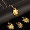 5Pcs 5 Style Alloy Pendant Cabochon Settings FIND-FS0001-05G-5