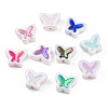 UV Plated Rainbow Acrylic Beads X-PACR-N015-02-3