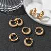 SHEGRACE Brass Micro Pave Cubic Zirconia Huggie Hoop Earrings XGRQ4G233-669G-4