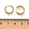 Brass Micro Pave Clear Cubic Zirconia Leaf Hoop Earrings EJEW-P322-15G-5