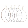 Natural Mixed Gemstone Faceted Cube Beaded Necklaces for Women NJEW-JN06285-2