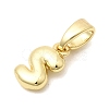 Brass Letter Charms KK-G554-22G-S-2