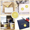 12 Sheets Self Adhesive Gold Foil Embossed Stickers DIY-WH0451-025-4