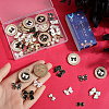 48Pcs 8 Styles Alloy Enamel Pendants ENAM-SC0005-66-3