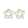 Transparent Printed Acrylic Beads OACR-H124-05A-03-1