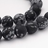 Natural Snowflake Obsidian Gemstone Beads X-G-J338-03-8mm-1