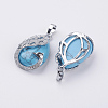 Synthetic Turquoise Pendants X-G-E442-04A-2