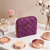 Rhombus Textured Velvet Jewelry Storage Zipper Pouches for Earrings Rings Bracelets Necklaces ABAG-WH0085-012F-5