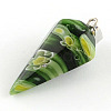 Cone Handmade Millefiori Glass Pendants LK-R010-M1-2