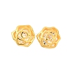 Rose 925 Sterling Silver Micro Pave Clear Cubic Zirconia Stud Earrings EJEW-S271-01G-4