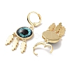 Real 18K Gold Plated Brass Feather Chandelier Earrings EJEW-L269-049G-01-2