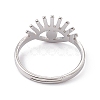 Non-Tarnish 201 Stainless Steel Evil Eye Adjustable Ring for Women RJEW-K238-13P-2