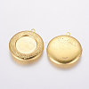 Brass Locket Pendants KK-P094-27-2