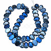 Electroplate Glass Beads Strands EGLA-N008-012-2