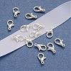 Silver Color Plated Alloy Lobster Claw Clasps X-E102-S-1