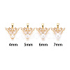 Brass with Cubic Zirconia Cup Pearl Peg Bails Pin Pendants KK-T079-51G-3