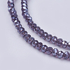 Electroplate Glass Beads Strands GLAA-F076-FR10-3