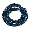 Electroplate Opaque Solid Color Glass Beads Strands EGLA-A034-P1mm-L07-2