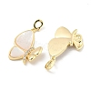 Brass Micro Pave Clear Cubic Zirconia Pendants KK-L211-019G-01-2