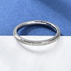 Non-Tarnish Textured 201 Stainless Steel Simple Thin Finger Ring for Women RJEW-I089-26P-4