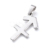 Non-Tarnish 304 Stainless Steel Pendants STAS-L210-06J-P-2