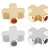 40Pcs 2 Colors Brass Beads KK-BBC0007-64-1