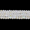 Imitation Jade Electroplate Glass Beads Strands EGLA-A039-J4mm-L06-1