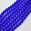 Baking Paint Transparent Glass Bead Strands GLAA-S031-6mm-09-1