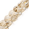 Full Plated Electroplate Glass Beads Strands EGLA-G037-04A-FP03-1