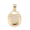 Brass Micro Pave Cubic Zirconia Locket Pendants KK-A161-41G-1