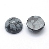 Natural Snowflake Obsidian Cabochons G-P393-R55-4MM-2