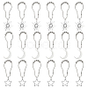 Olycraft 18Pcs 3 Style Universe Theme Iron Shower Curtain Rings for Bathroom HJEW-OC0001-24-1