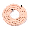 Flat Round Handmade Polymer Clay Bead Spacers CLAY-R067-3.0mm-13-4